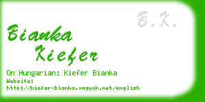 bianka kiefer business card